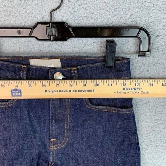 Everlane Womens Jean Shorts Blue Stretch Pockets High Rise Cuffed Hem Denim 23 - Picture 3 of 11